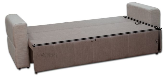 Софа Meblium 18-42 Лугано Браун+Лугано Беж