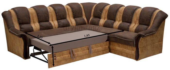 Угловой диван Барон 1С вариант В -6