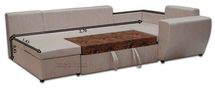 Угловой диван П-образный Цезарь -42