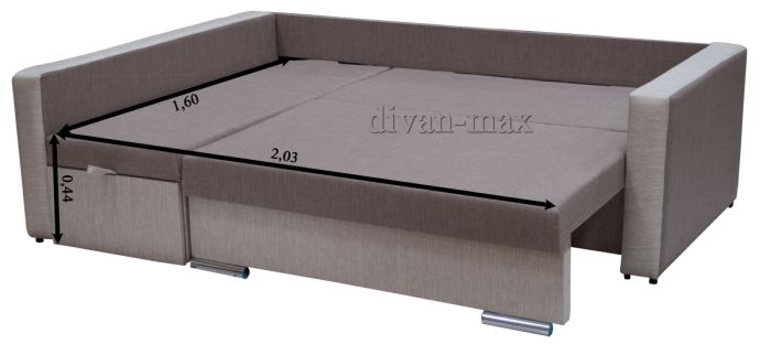 Угловой диван Марта 160-7 Танго браун + Лючия 624