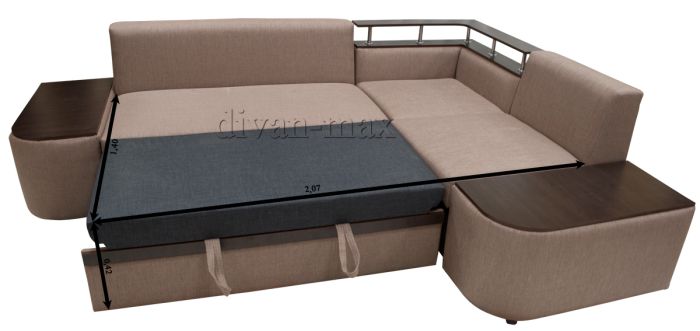 Угловой диван Монреаль + 2 тумбы -89