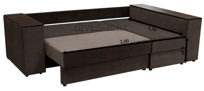 Угловой диван Оксфорд-7 КОРДРОЙ 379 + ВЕЛЮР БЕЖ