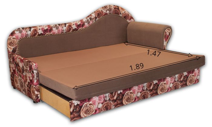 (ПРОДАНО, МОЖНО ПОД ЗАКАЗ) Тахта глория-14 Амстердам сепия + Саванна браун, угол 7-ка