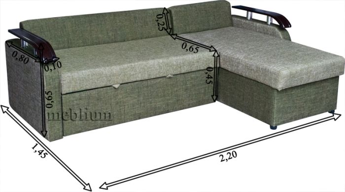 Угловой диван Meblium 84-1 Лючия 072+Лючия 624