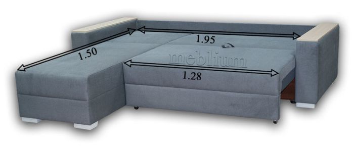 Угловой диван Бонус-ЛП-12 Нитекс найс графит + Города "Днепропетровск"