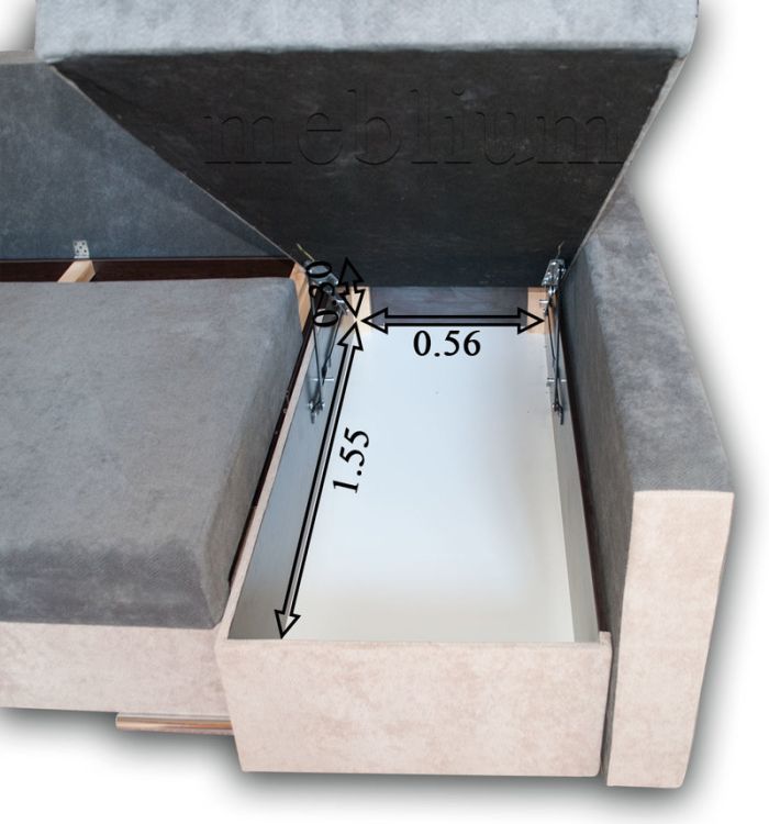 Уголовой диван Meblium 14-42 Делайт 02 + ТС 662