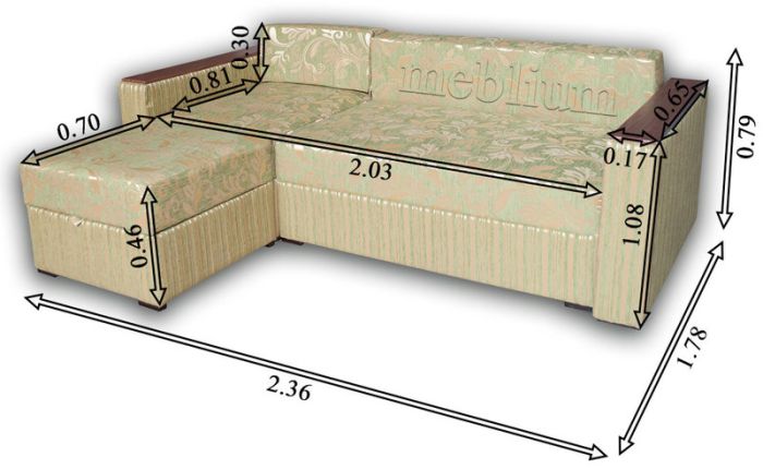 Диван угловой Оскар-14 Нео браун + Нео шоколад