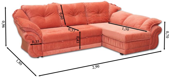 Угловой диван Дали мини -47 (СНЯТО С ПРОИЗВОДСТВА)