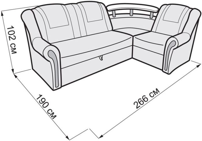 Диван угловой Лион+-41