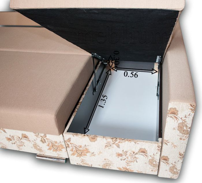 Угловой диван Meblium 17-42 Гига беж+Твист беж