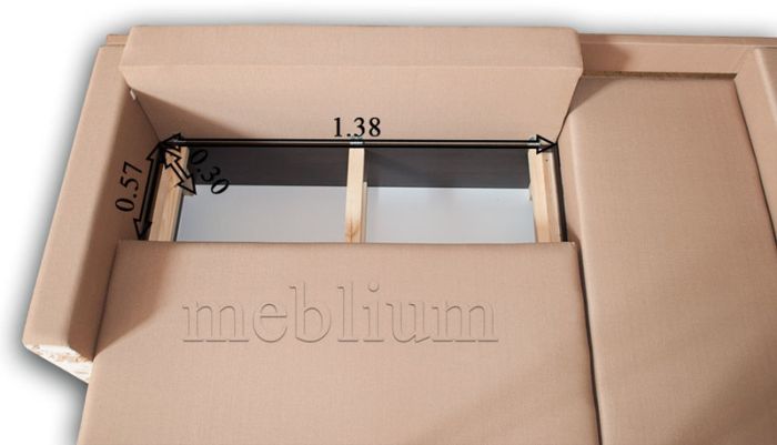 Угловой диван Meblium 17-42 Гига беж+Твист беж