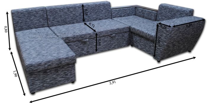 Угловой диван Цезарь-7 Лючия 624+072