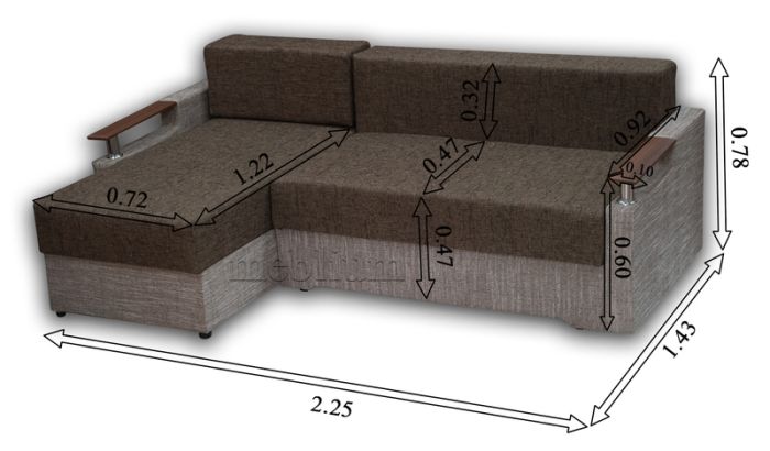 Диван Meblium 121-3 Берлин 03+Берлин 04