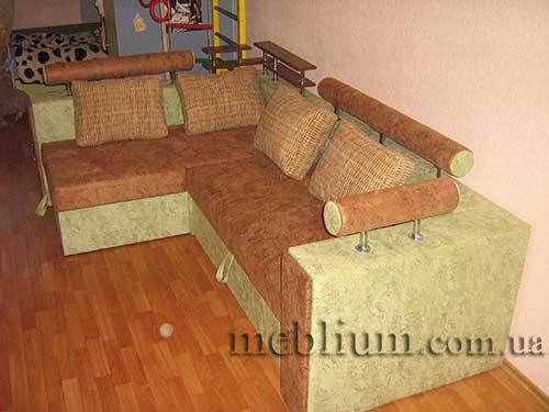 Диван угловой Хай-Тек-2 однотон серый+беж