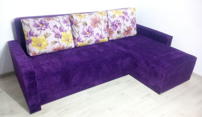 Угловой диван Эко универсал -64 Lira16_Katanija05_fioletovyj