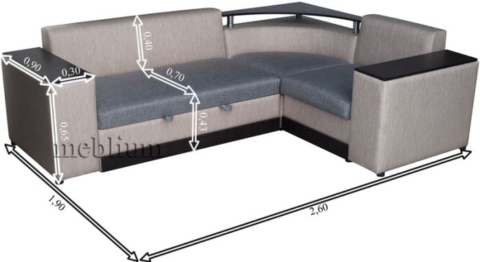 Угловой диван Meblium 127-10 Лорена Беж