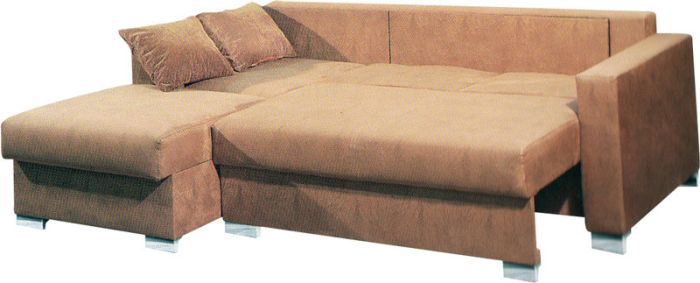 Банкетка Эсенталь Светло-коричневый + Темно-коричневые цветы