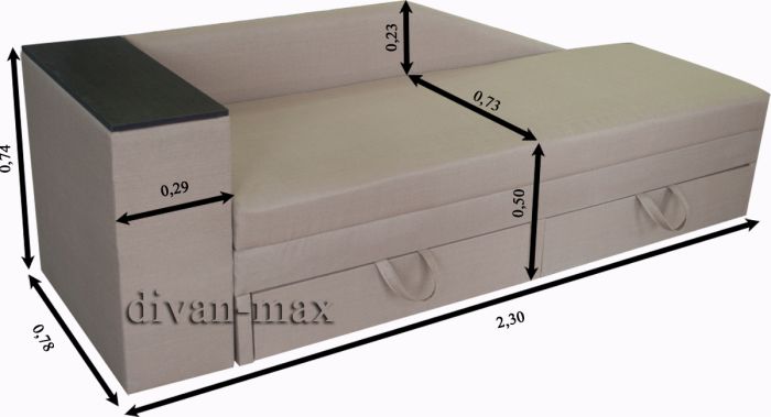 Софа Виктория-7 Картино Блэк + ТС 661