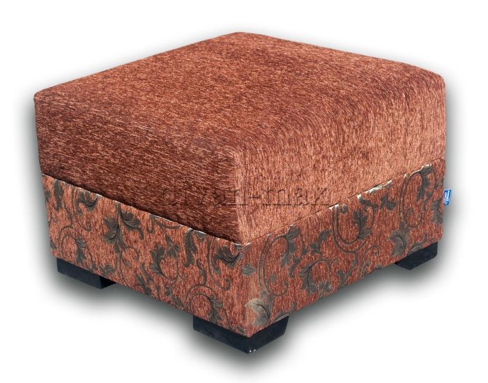 Пуф Бонус-12 Коричневый + Цветы