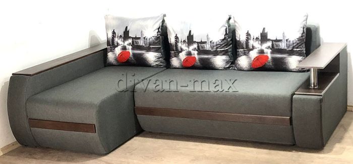 Угловой диван Токио (нишы+бар) -3