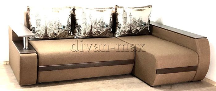 Угловой диван Токио (нишы+бар) -3