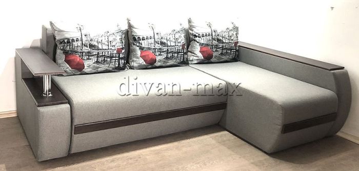 Угловой диван Токио (нишы+бар) -3