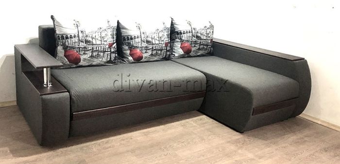 Угловой диван Токио (нишы+бар) -3
