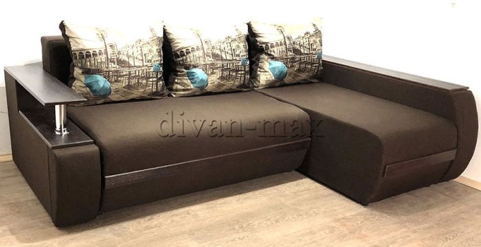 Угловой диван Токио (нишы+бар) -3