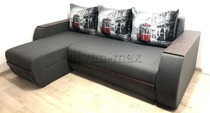 Угловой диван Токио 2 Универсал (+нишы в быльцах) -3