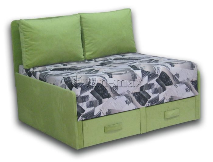 Диван Омега 120-7 Травел графит + Мира 174