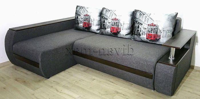 Угловой диван Токио (нишы+бар) -3