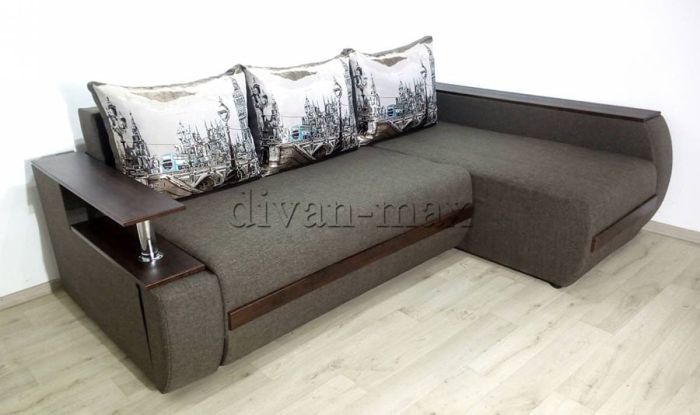 Угловой диван Токио (нишы+бар) -3
