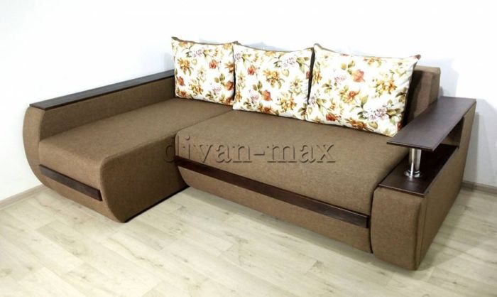 Угловой диван Токио (нишы+бар) -3