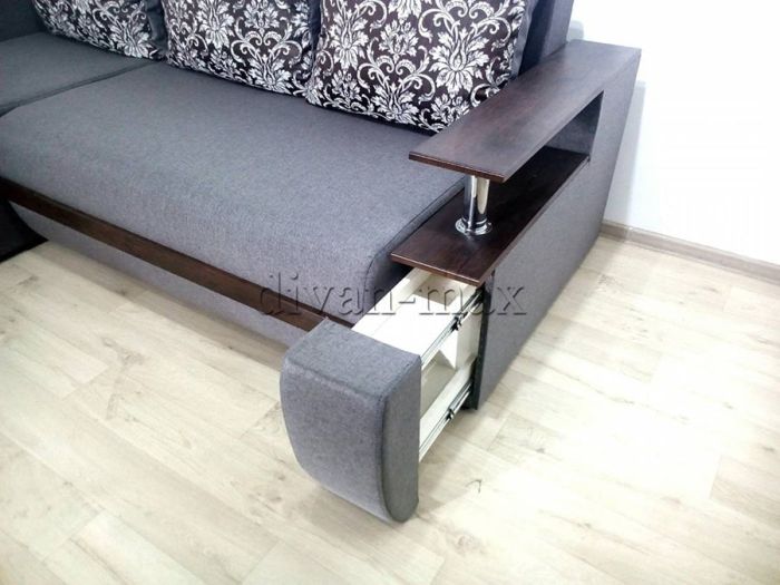 Угловой диван Токио (нишы+бар) -3