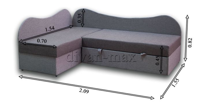 ПРОДАНО (МОЖНО ПОД ЗАКАЗ) Угловой диван Нежность -28 Siren_Stal