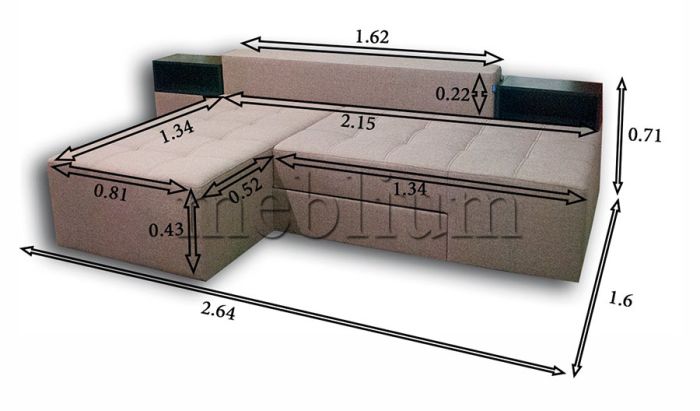 Диван Оптимус 6 (две ниши) универсал -90