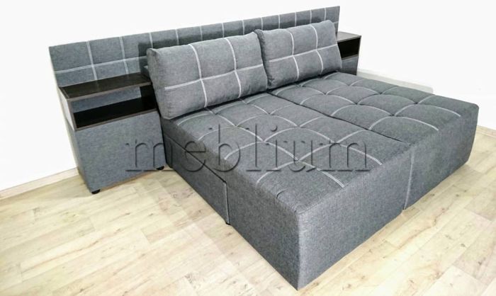 Диван Оптимус 4 Плюс универсал (со спинкой плюс ниша в боковых тумбах) -90