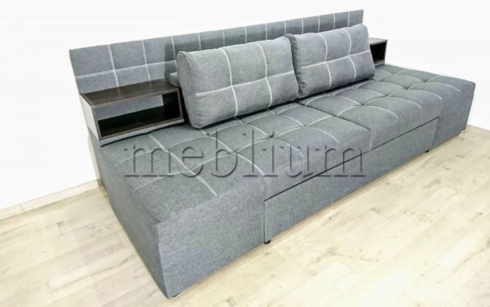 Диван Оптимус 4 Плюс универсал (со спинкой плюс ниша в боковых тумбах) -90