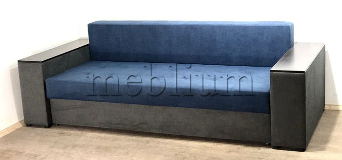 Диван Микс -89 (Большое спальное место+Ниши в быльцах) -89 Perl_Blue_podushka_50_50