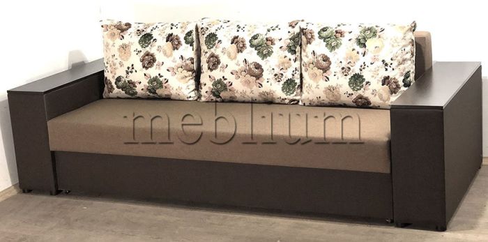 Диван Максимус (Большое спальное место+Ниши в быльцах) -89 Baige_Braun_podushka_Persan_5_kvitu