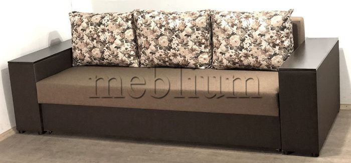 Диван Максимус (Большое спальное место+Ниши в быльцах) -89 Baige_Braun_podushka_Persan_5_kvitu