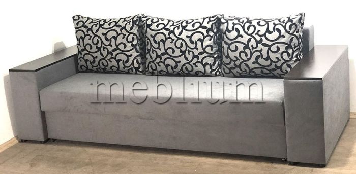 Диван Максимус (Большое спальное место+Ниши в быльцах) -89 Baige_Braun_podushka_Persan_5_kvitu