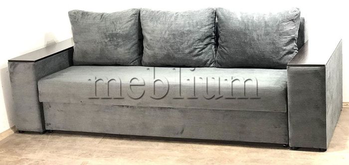 Диван Максимус (Большое спальное место+Ниши в быльцах) -89 Сilium_Grafit