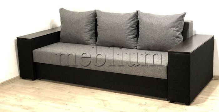 Диван Максимус (Большое спальное место+Ниши в быльцах) -89 Baige_Braun_podushka_Persan_5_kvitu