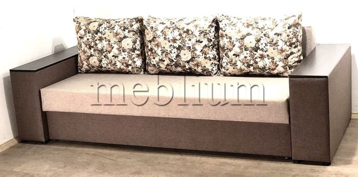 Диван Максимус (Большое спальное место+Ниши в быльцах) -89 Baige_Braun_podushka_Persan_5_kvitu