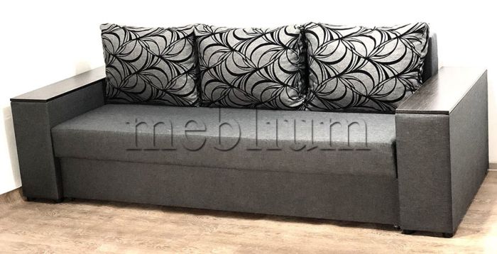 Диван Максимус (Большое спальное место+Ниши в быльцах) -89 Baige_Braun_podushka_Persan_5_kvitu