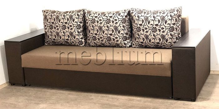 Диван Максимус (Большое спальное место+Ниши в быльцах) -89 Baige_Braun_podushka_Persan_5_kvitu