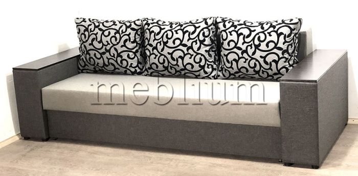 Диван Максимус (Большое спальное место+Ниши в быльцах) -89 Baige_Braun_podushka_Persan_5_kvitu