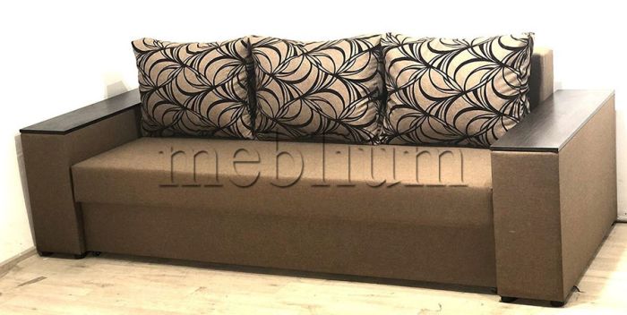 Диван Максимус (Большое спальное место+Ниши в быльцах) -89 Baige_Braun_podushka_Persan_5_kvitu