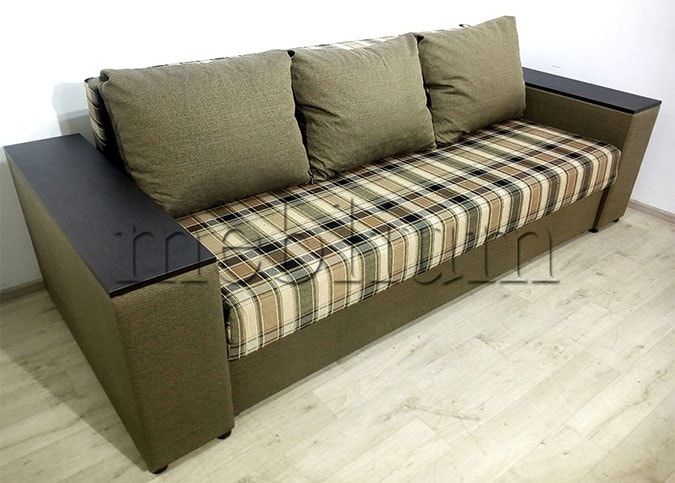 Диван Максимус (Большое спальное место+Ниши в быльцах) -89 Baige_Braun_podushka_Persan_5_kvitu